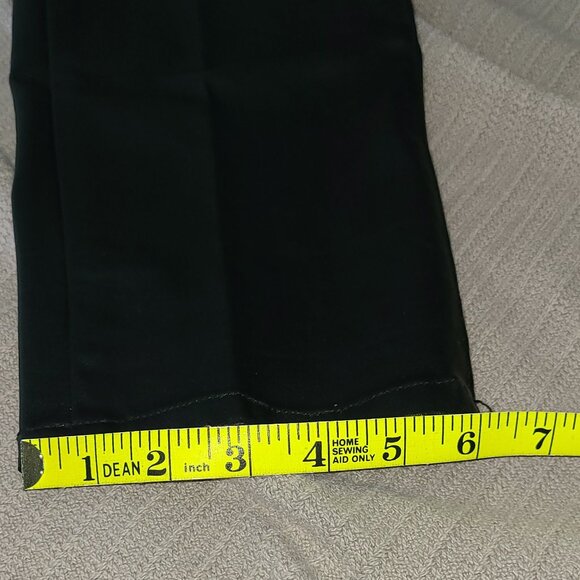 I.N.C. DENIM FAUX LEATHER  MID RISE STRAIGHT LEG BLACK PANTS SIZE 10/30 - Picture 13 of 16